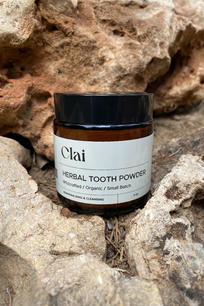 Herbal Tooth powder. Natural Hydroxyapatite (Wildcrafted / Organic / Small Batch)