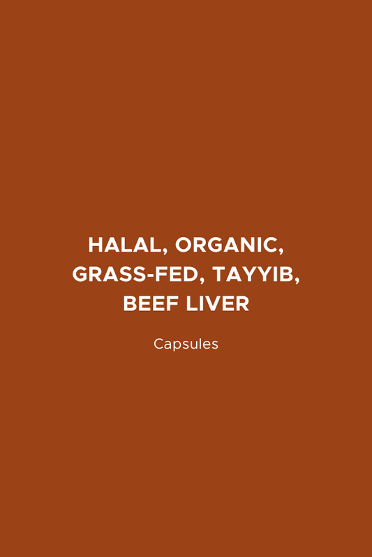 Halal, Organic, Grass-Fed, Tayyib Beef Liver Capsules